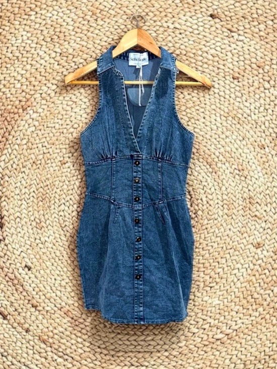 Selfie Leslie Dresses & Skirts - Selfie Leslie NWT Denim Sleeveless Y2K Mini Dress Size Small